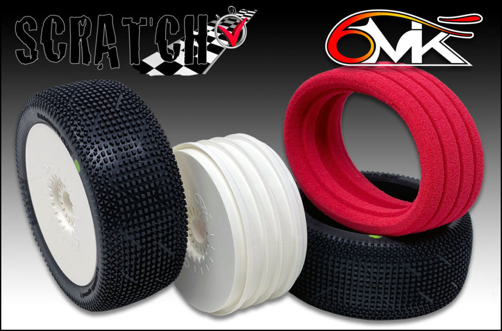 6Mik Scratch Green Gomme Complete 1:8 Buggy (2) INCOLLATE